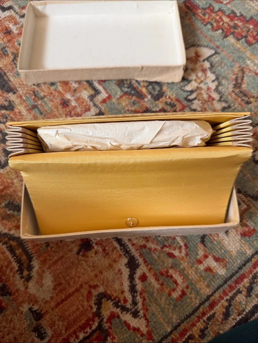 Gold Patterned Japanese Clutch